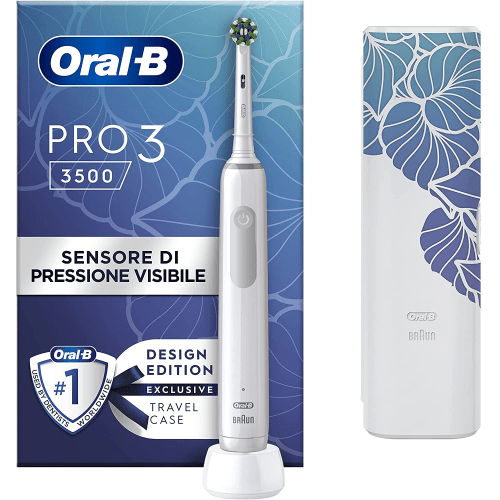 BRAUN ORAL-B RECHARGEABLE ELECTRIC TOOTHBRUSH PRO 3 3500 DESIGN EDITION WHITE (WHITE) BRAUN ORAL-B RECHARGEABLE ELECTRIC TOOTHBRUSH PRO 3 3500 DESIGN EDITION WHITE (WHITE)